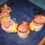 Bacon-Wrapped Chicken-Mushroom Kabobs