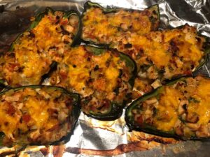 Baked, Stuffed Poblano Peppers